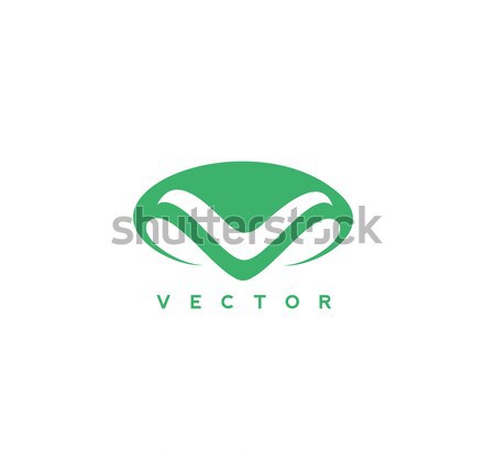 minimal logo of green human nose with vector illustration Stock photo © Vicasso