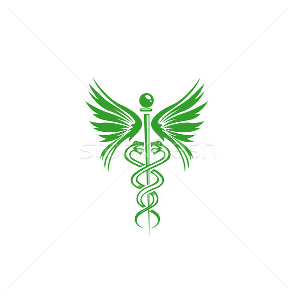 doctor symbol in green vector illustration Stock photo © Vicasso