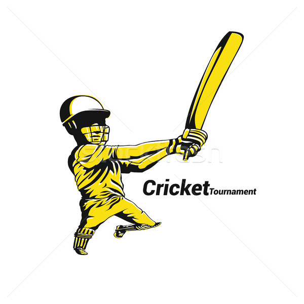 Cricket Australië Geel witte typografie ontwerp Stockfoto © Vicasso