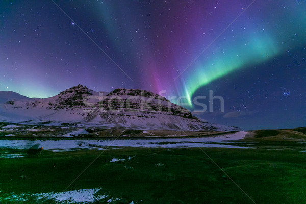 光 極光 冰島 心臟 景觀 商業照片 © vichie81