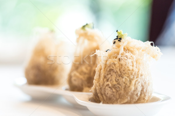 Chinez dim sum primăvară alimente fundal Imagine de stoc © vichie81