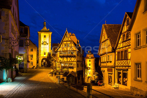 Rothenburg ob der Tauber Night Stock photo © vichie81