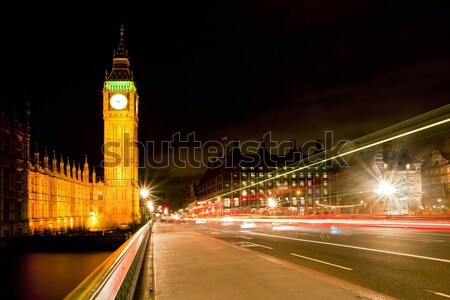 Big Ben westminster most świetle szlak Londyn Zdjęcia stock © vichie81