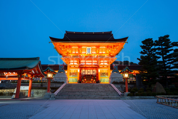 святыня сумерки Киото Япония небе лет Сток-фото © vichie81