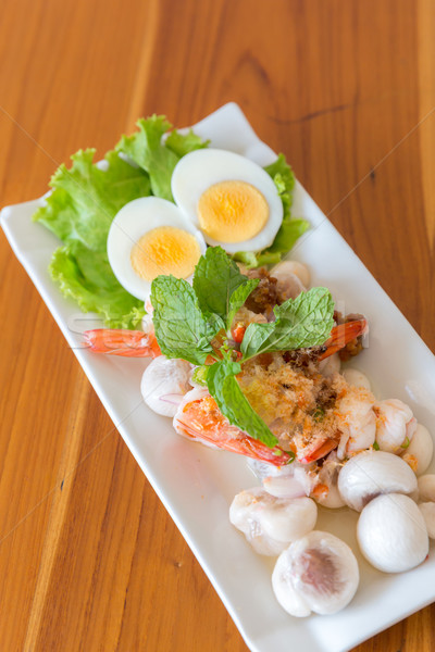 Picante salada thai ovo verde Foto stock © vichie81