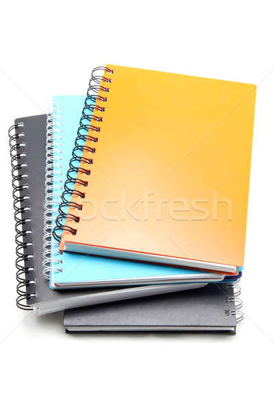 stack of hard cover ring binding note book Stock photo © vichie81