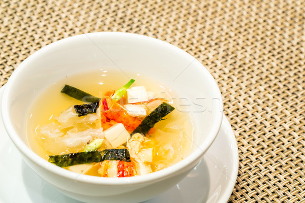 ストックフォト: ロブスター · スープ · 豆腐 · 食品 · 白