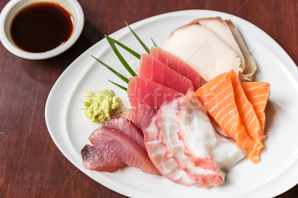 Sashimi conjunto japonês comida mar laranja Foto stock © vichie81