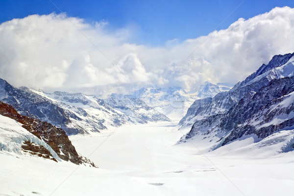 Foto d'archivio: Primo · piano · ghiacciaio · alpino · alpi · Svizzera
