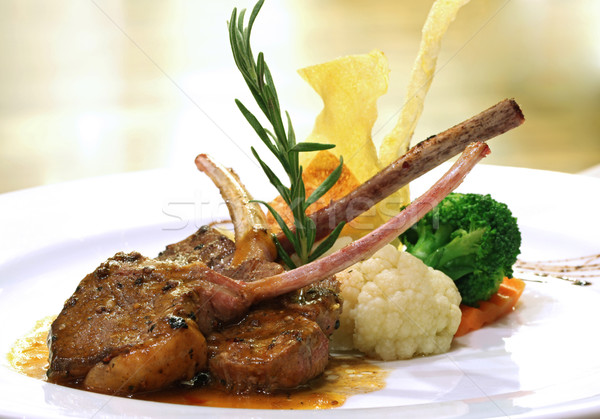 grilled lamb steak Stock photo © vichie81