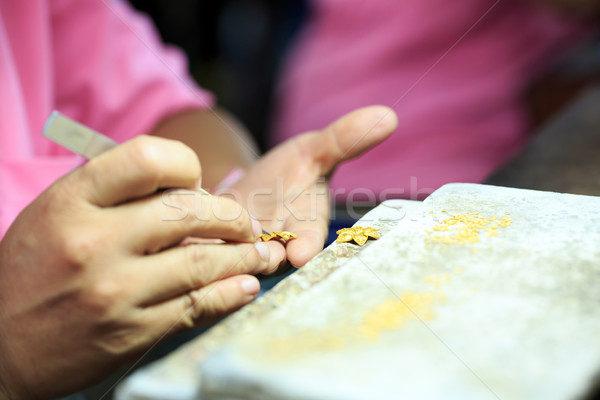Trabalhando thai tradicional ouro fogo moda Foto stock © vichie81