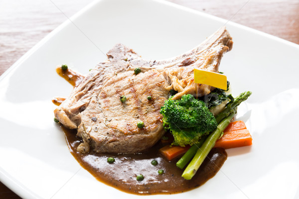 grilled pork chop Stock photo © vichie81