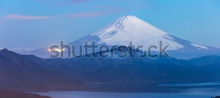 Fuji Mountain Lake Hakone Sunrise Stock photo © vichie81