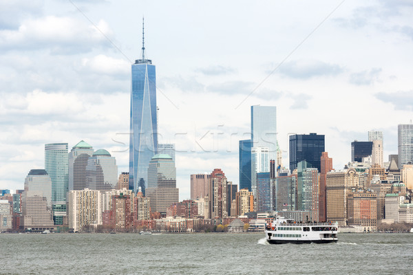 Senken manhattan New York City städtischen Stadtbild Reflexion Stock foto © vichie81