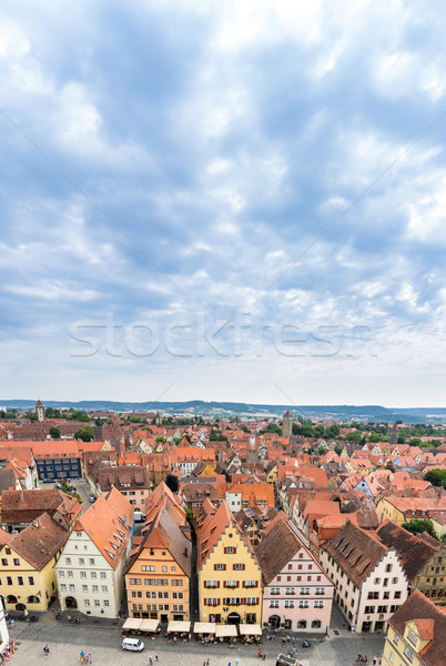 Aerial view of Rothenburg ob der Tauber Stock photo © vichie81