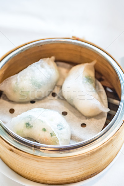 Dim sum chinez alimente cină ceai Imagine de stoc © vichie81