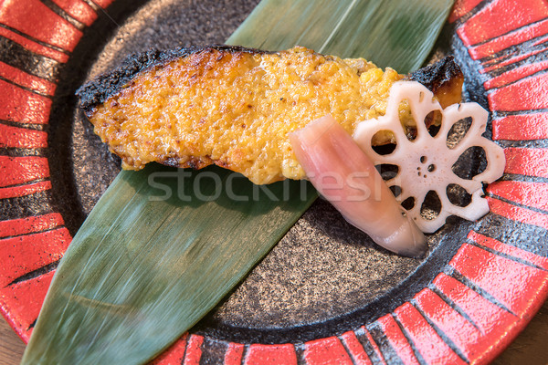 grilled salmon Stock photo © vichie81