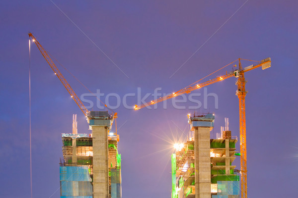 Bouwplaats schemering groot werken business bouw Stockfoto © vichie81