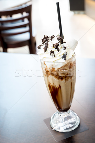 Eisgekühlt Mokka Kaffeetasse Kaffee Essen trinken Stock foto © vichie81