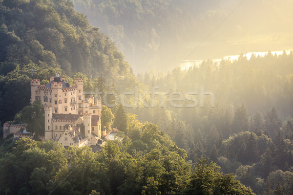 [[stock_photo]]: Château · Allemagne · belle · été · coucher · du · soleil · vue