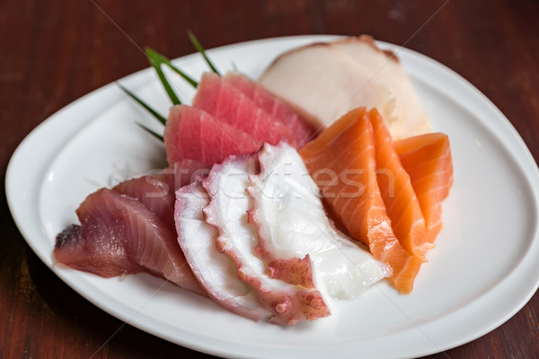 Sashimi zestaw japoński żywności morza pomarańczowy Zdjęcia stock © vichie81