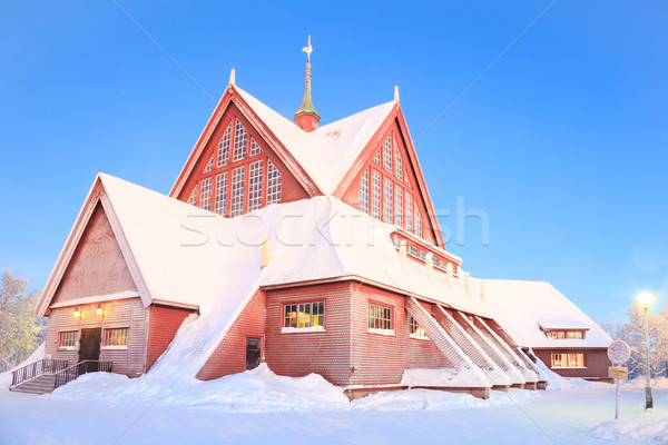 教会 スウェーデン 大聖堂 教会アーキテクチャ 夕暮れ 黄昏 ストックフォト © vichie81