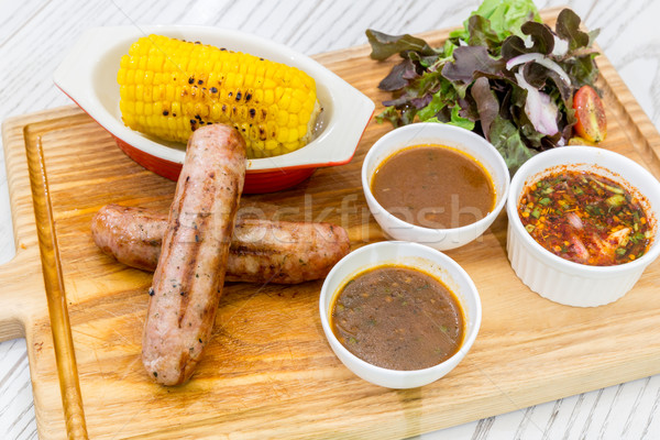 Grilled German Sausage Stock photo © vichie81