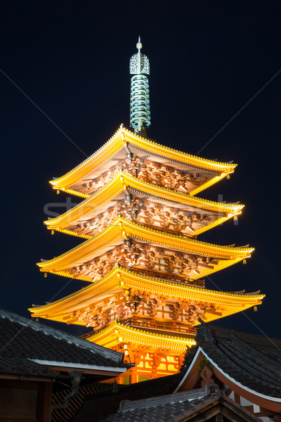 Templu Tokyo Japonia pagoda cer oraş Imagine de stoc © vichie81