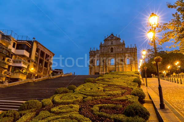 Macau Ruins of St. Paul's Stock photo © vichie81