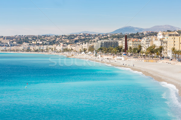 France Nice plage mer tropicales Photo stock © vichie81