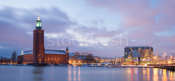 Panorama Stockholm Cityhall Stock photo © vichie81