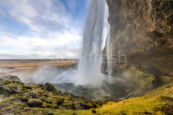 Stockfoto: Waterval · IJsland · zuiden · water · zon · landschap