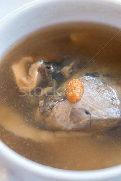 Fekete tyúkhúsleves kínai konyha tyúk ázsiai Stock fotó © vichie81