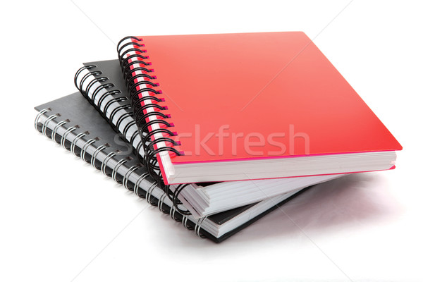 stack of ring binding book isolated on white Stock photo © vichie81