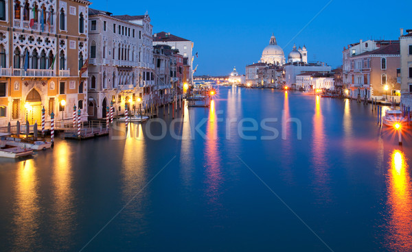 Canal Venetia Italia biserică sănătate Imagine de stoc © vichie81