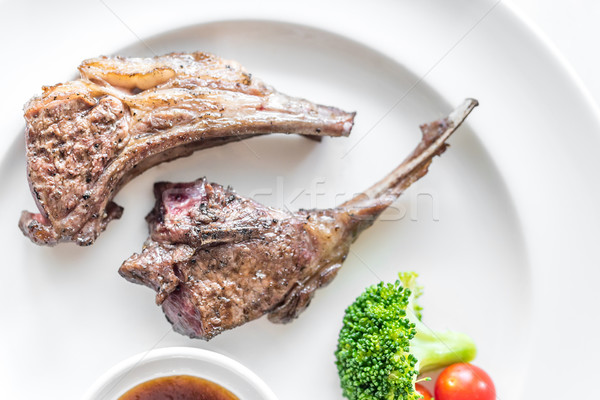 Grilled Lamb steak Stock photo © vichie81