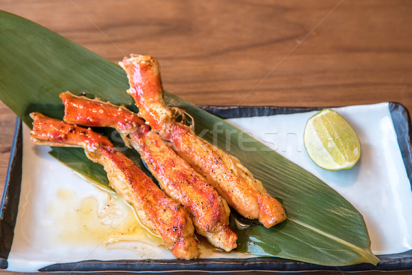 Foto stock: Grelhado · rei · caranguejo · japonês · comida · prato