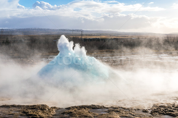 strokkur geysir hot spring Eruption in golden circle  Iceland. Stock photo © vichie81