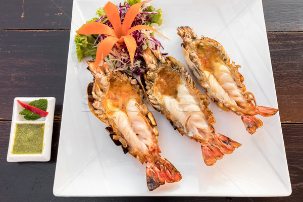 Grilled River prawn Stock photo © vichie81