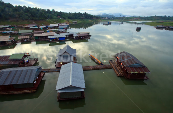 floating village West of Thailand Stock photo © vichie81