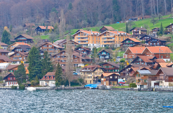 Village around Lake of Thun Switzerland Stock photo © vichie81