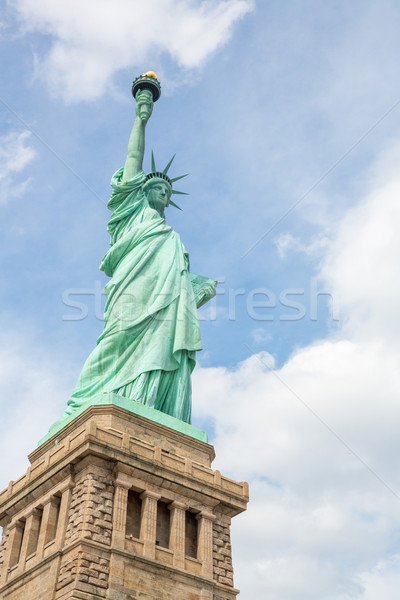 Posąg wolności Nowy Jork niebo niebieski rzeki Zdjęcia stock © vichie81