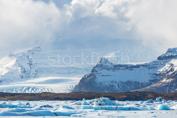 氷河 アイスランド 水 自然 雪 美 ストックフォト © vichie81