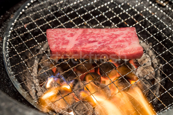 Gegrillt Roastbeef Fleisch Frische japanisch bbq Stock foto © vichie81