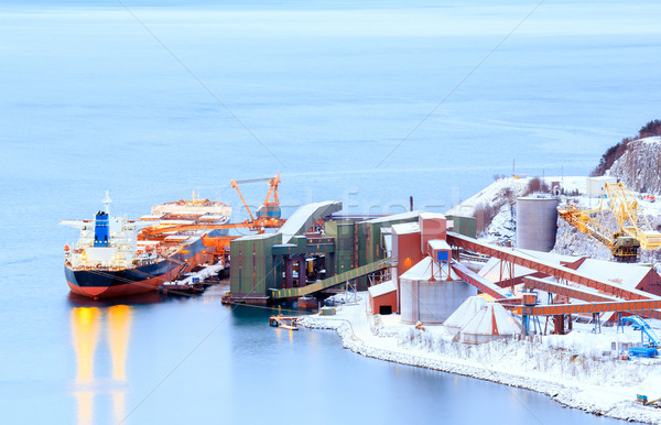 freight ship at mine factory Stock photo © vichie81