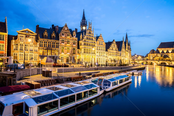 Ghent Old town Belgium Stock photo © vichie81