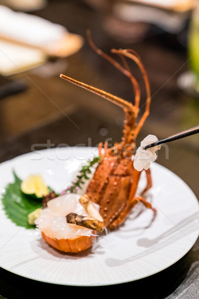 Hummer japanisch Küche Essen Fisch Hintergrund Stock foto © vichie81