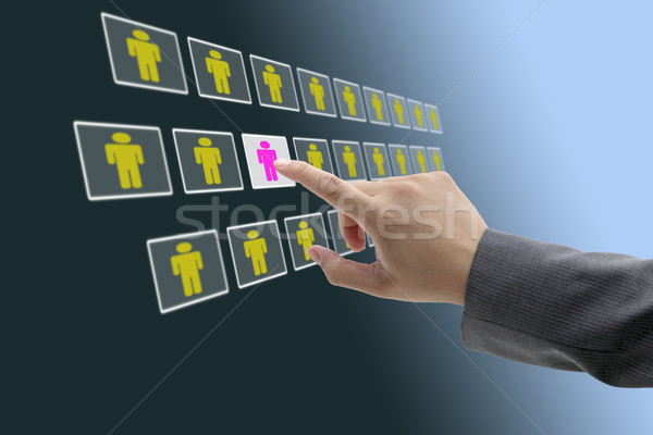 [[stock_photo]]: électronique · affaires · recrutement · processus · humaine