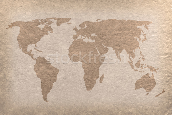 vintage world map paper craft Stock photo © vichie81