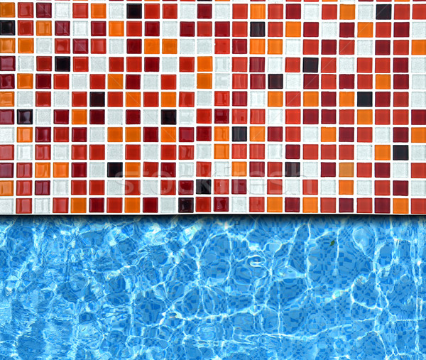 Rot Mosaik Pflaster Pool Wasser Sport Stock foto © vichie81